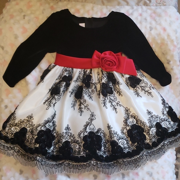 Bonnie Baby Other - Bonnie Baby Dress Black Rose Formal Holiday